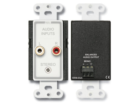 White wall mount audio interface
