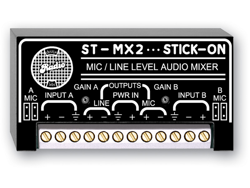 ST-MX2 Two Channel Audio Mixer - RDL®
